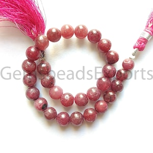 Ruby Plain & Smooth Cut Stone, Round Shape Ruby, AAA Beautiful Ruby Beads, Natural Ruby Stone, Plain And Smooth Round Shape Beads | 28 Pcs.