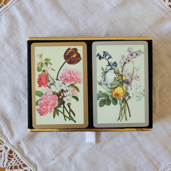 Double Deck of Congress Floral Playing Cards