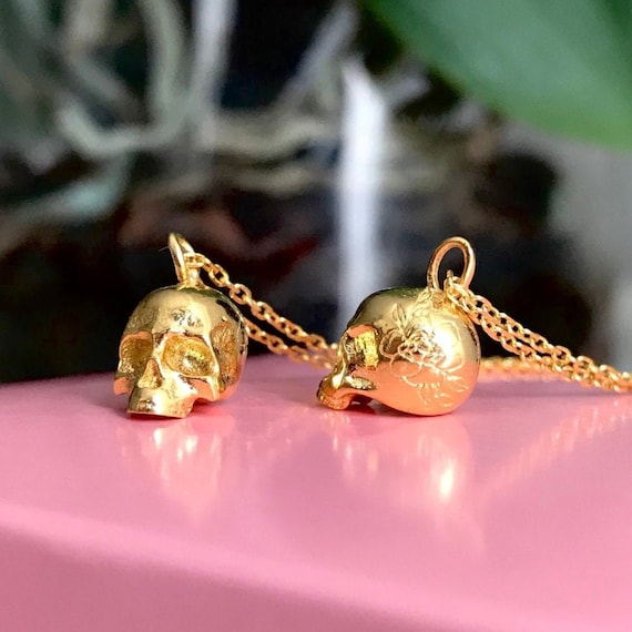 Jewelry Necklaces Dainty Skull Necklace Dainty Necklace Cute Skull