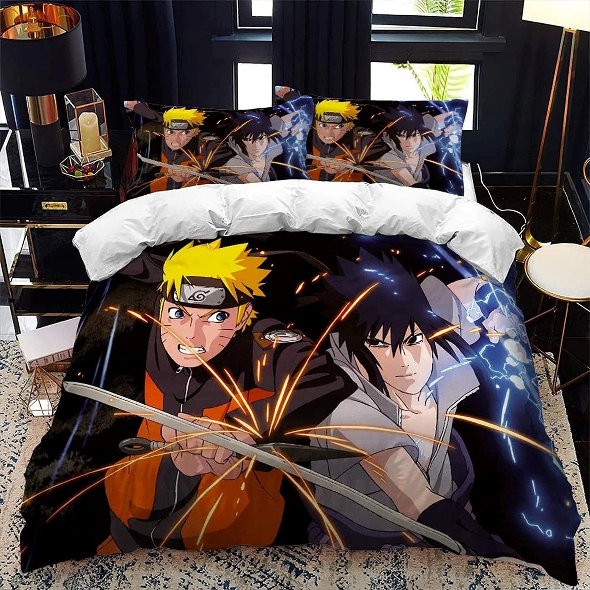 Naruto Anime Bedding Set Multi Sizes Anime Japanese  Duvet Cover amp  Pillowcases  eBay