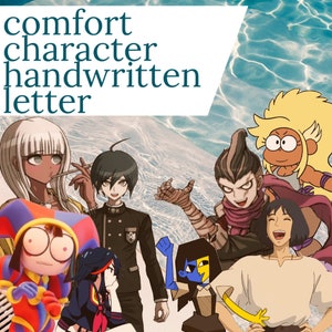 HANDWRITTEN Personalized Letter from Your Comfort Character <3 (Read Description for Character List)