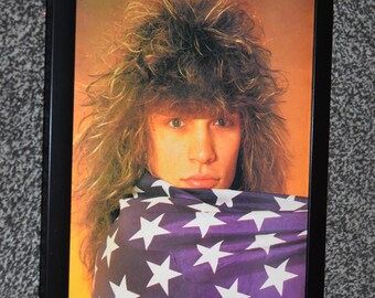 Framed original JON BON JOVI singer Original 1990s vintage art Poster 1