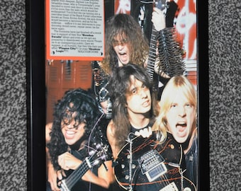 Framed original SLAYER metal band 1980s vintage art Poster 1