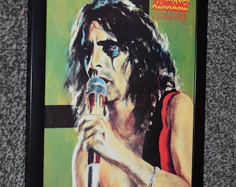 Framed original ALICE COOPER rock band ART poster