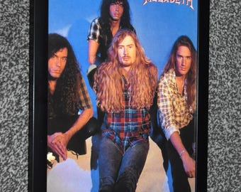 Framed original MEGADETH rock metal band 1990s art Poster 1