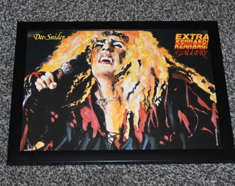 Framed original DEE SNIDER twisted sister band Original 1990s vintage art Poster