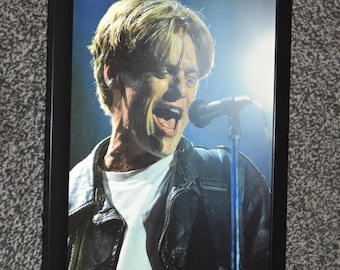 Framed original BRYAN ADAMS singer Original 1990s vintage art Poster