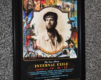 Framed original FISH marillion band Original 1991 internal exile SINGLE art Poster