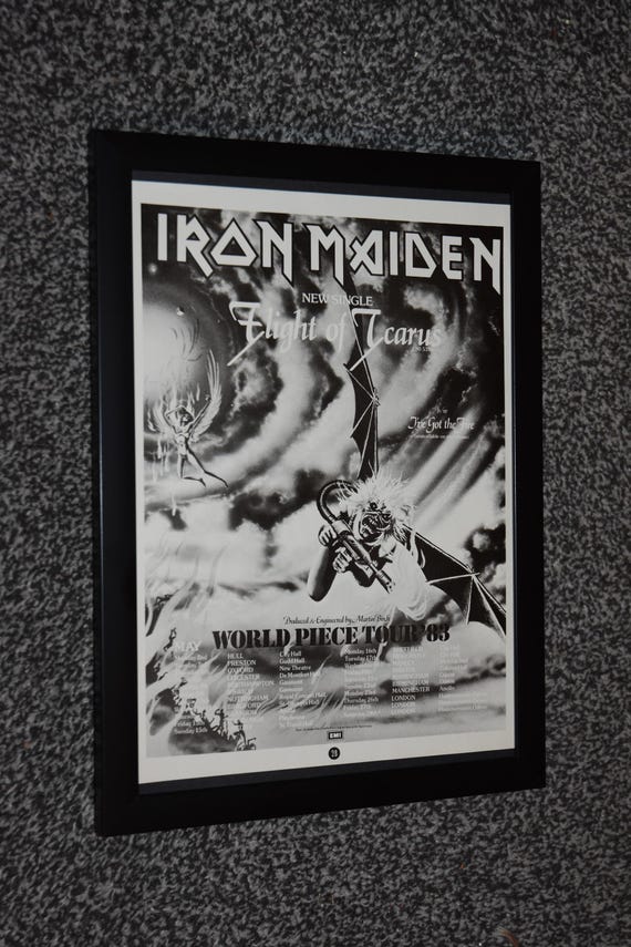 Framed Iron Maiden 'flight of Icarus' Original 1983 Poster - Etsy
