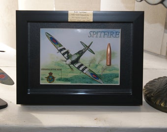 SPITFIRE royal air force mk1 aircraft WW2 crash 1943 relic FRAMED DISPLAY