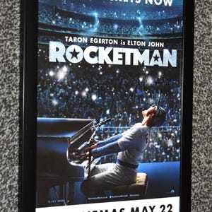 Framed original elton john ROCKETMAN 2019 film cinema release art Poster