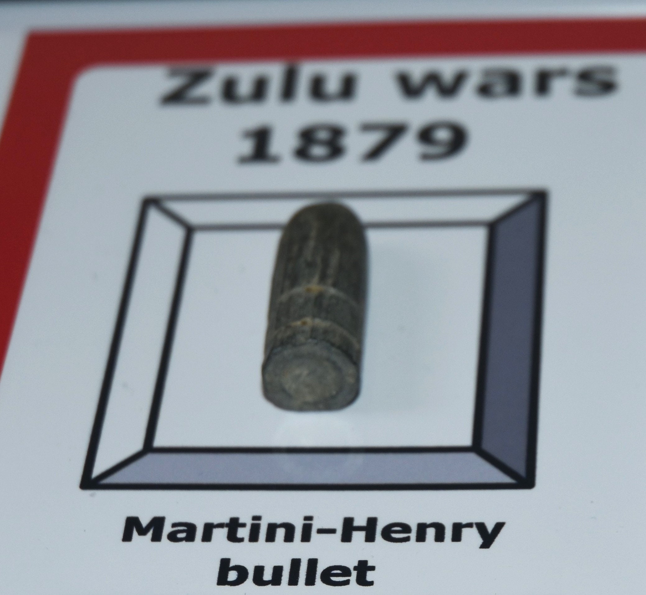 ZULU WAR Found Relic A4 Framed Display With Authentic Martini Henry