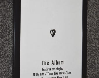Framed FOO FIGHTERS band Original 2002 one by one ALBUM art advert Poster