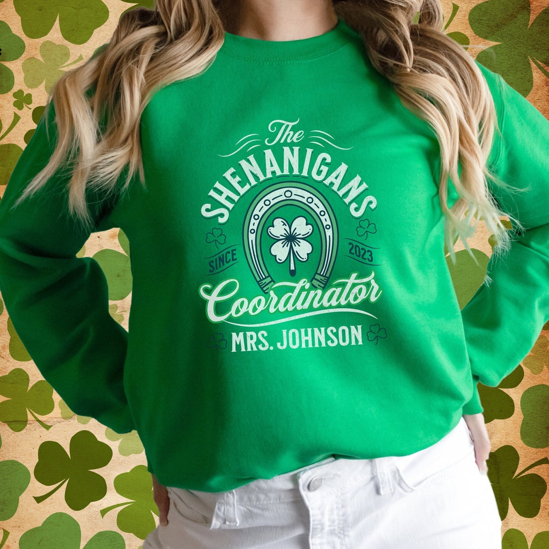 HUIFUAO St Patricks Day Sweatshirt Voor Vrouwen Leuke Klaver Kabouters Kabouters Kleding Casual Ronde Hals Lange Mouw Ierse Lucky Tops Trui, mintgroen, M