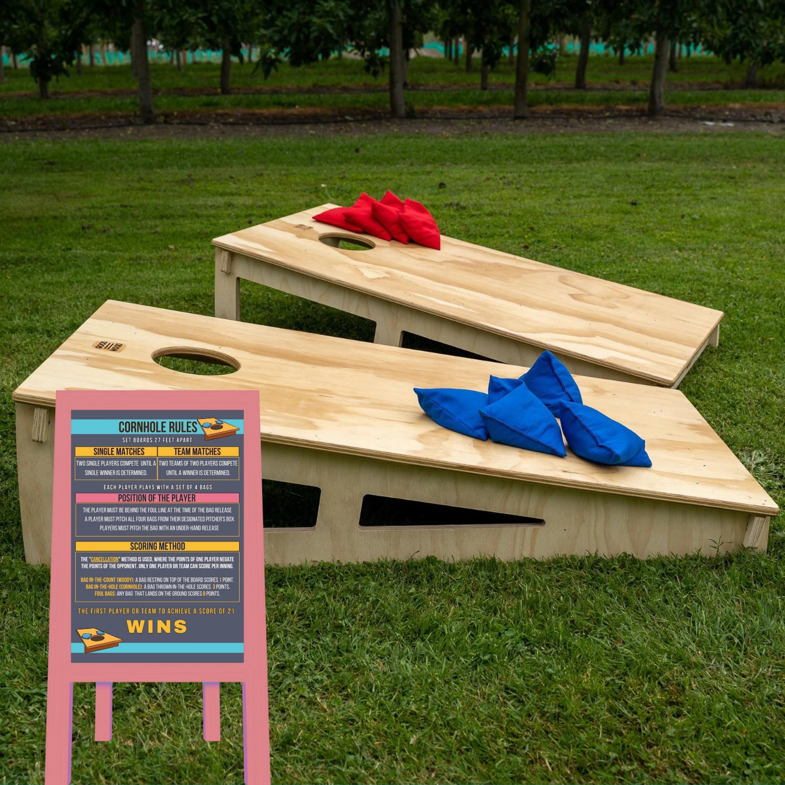 Printable Cornhole Rules Sign - 5 Sizes, Mobile-text Friendly, Great ...