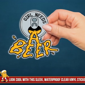 Biersticker: heldere, duurzame, waterdichte vinylsticker, perfecte sticker voor elk oppervlak, gratis binnenlandse verzending, feestbedankje, bardecor