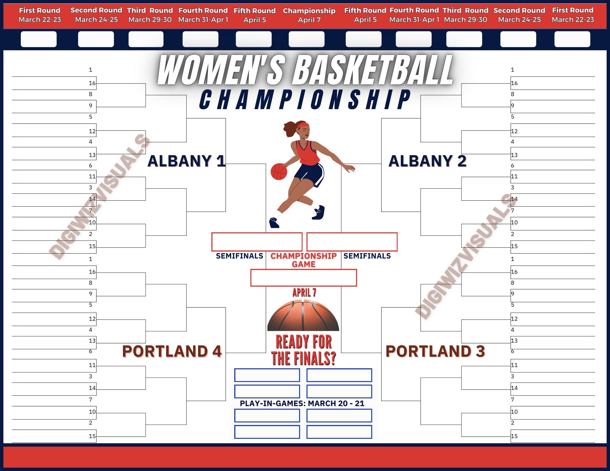 2024 Womens College Basketball Tournament Brackets, Printable