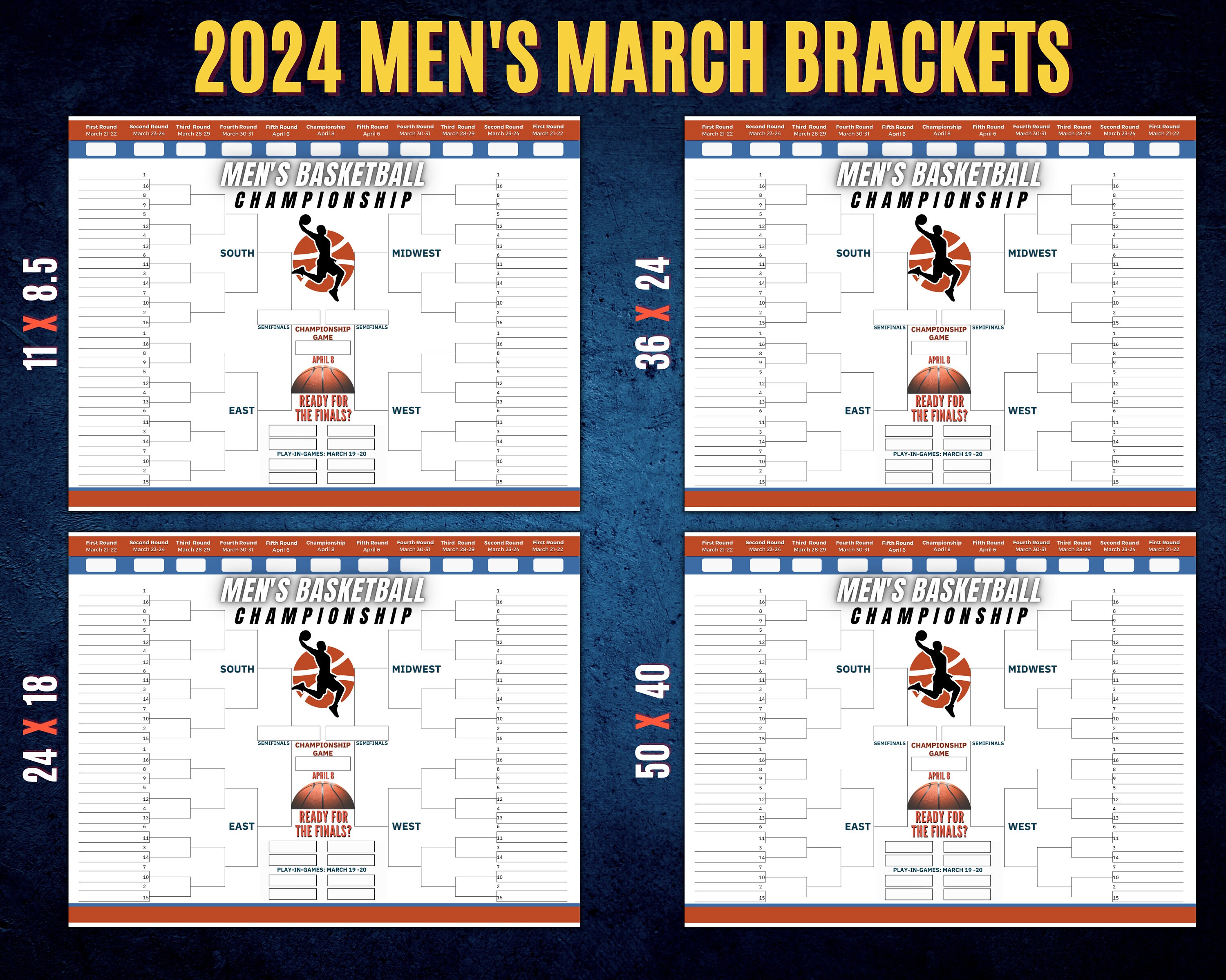 Men's Printable Bracket 2024