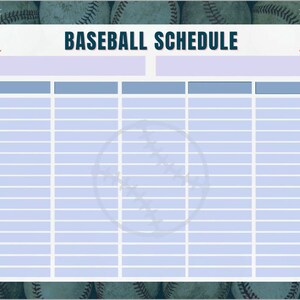 Editable Baseball Schedule Template Baseball Printable Printable
