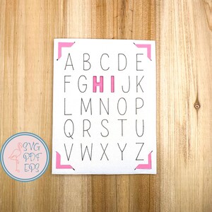 Carte HI Alphabet, Carte HI svg, Carte Bonjour svg, Carte de vœux amicale, Carte Salut là, Carte de vœux Salut, Carte d’amitié Cricut avec enveloppe