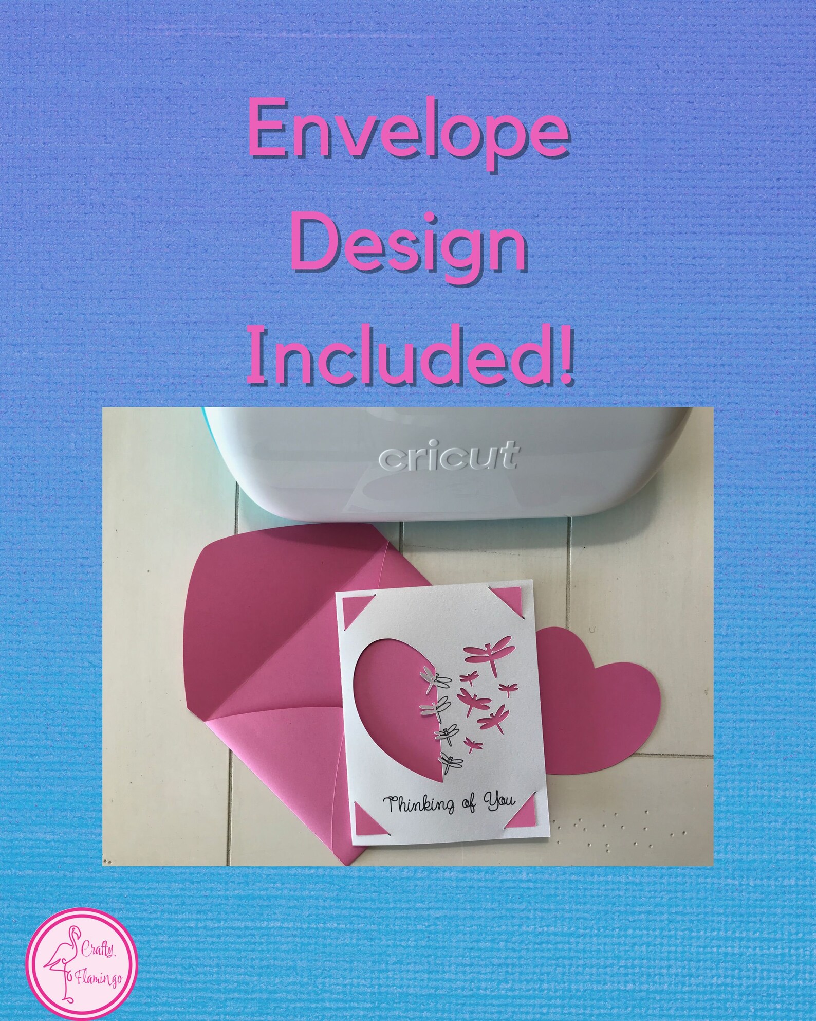 Thinking of You Card SVG Dragonfly Card Thinking of You SVG Etsy