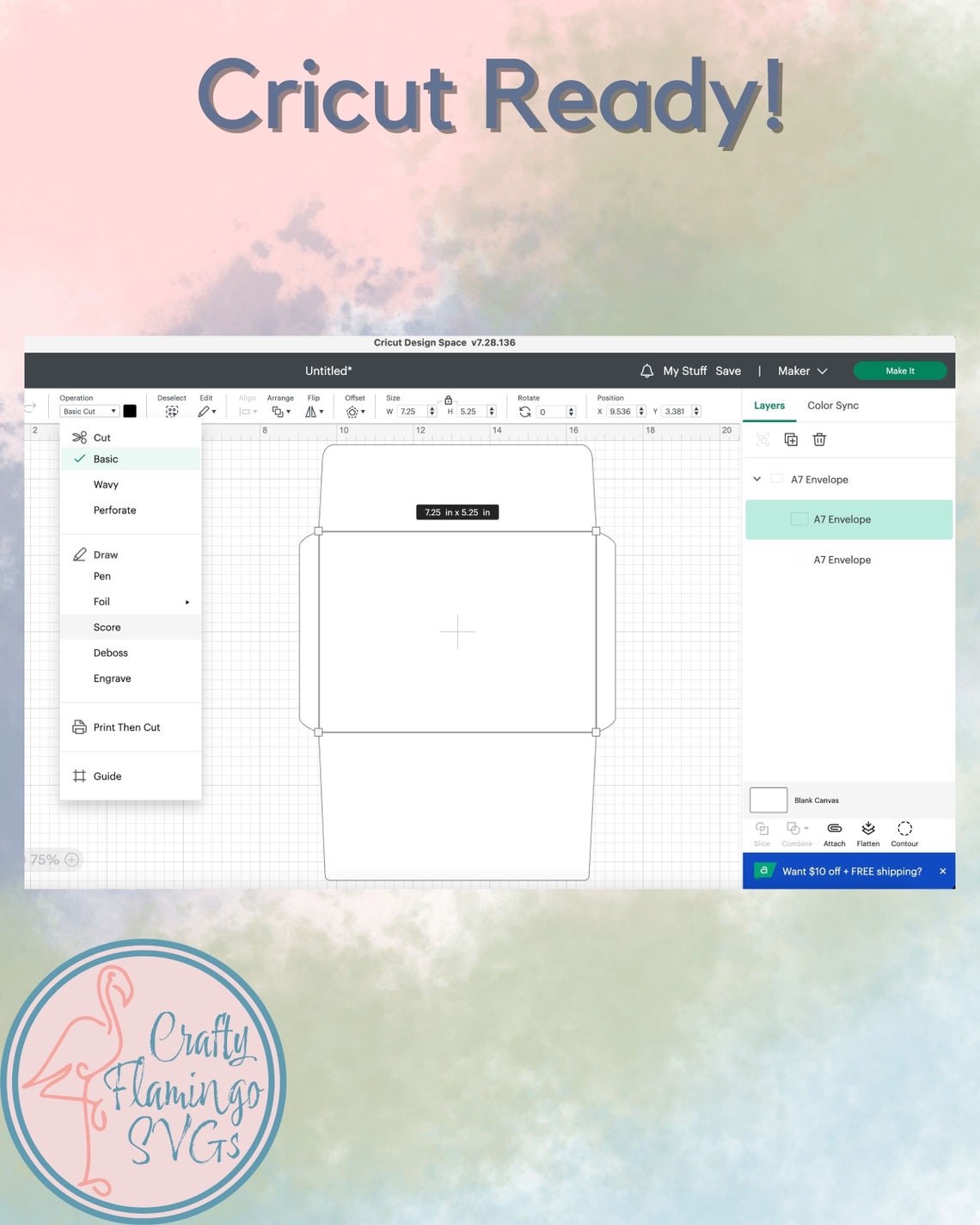 A7 Envelope Template A7 Envelope SVG Wedding Invitation Etsy