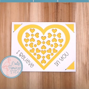 Creo en tu tarjeta, tarjeta de aliento SVG, tarjeta de apoyo SVG, tarjeta de aliento Cricut, tarjeta Cricut con sobre, tarjeta Cricut fácil