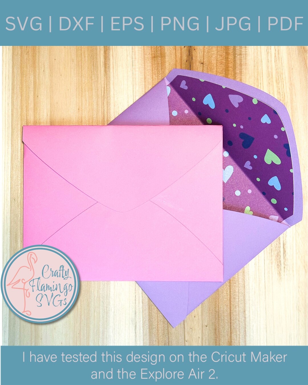 A2 Envelope SVG Template With Liner: R20 Cricut Design (digital
