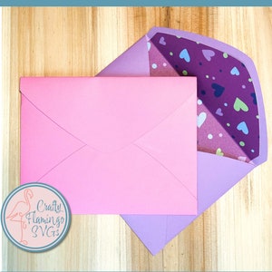 A2 R20 Envelope Design with Liner for Cricut, Easy Envelope Template, Printable Envelope Template, Envelope with Liner SVG, Cricut Envelope