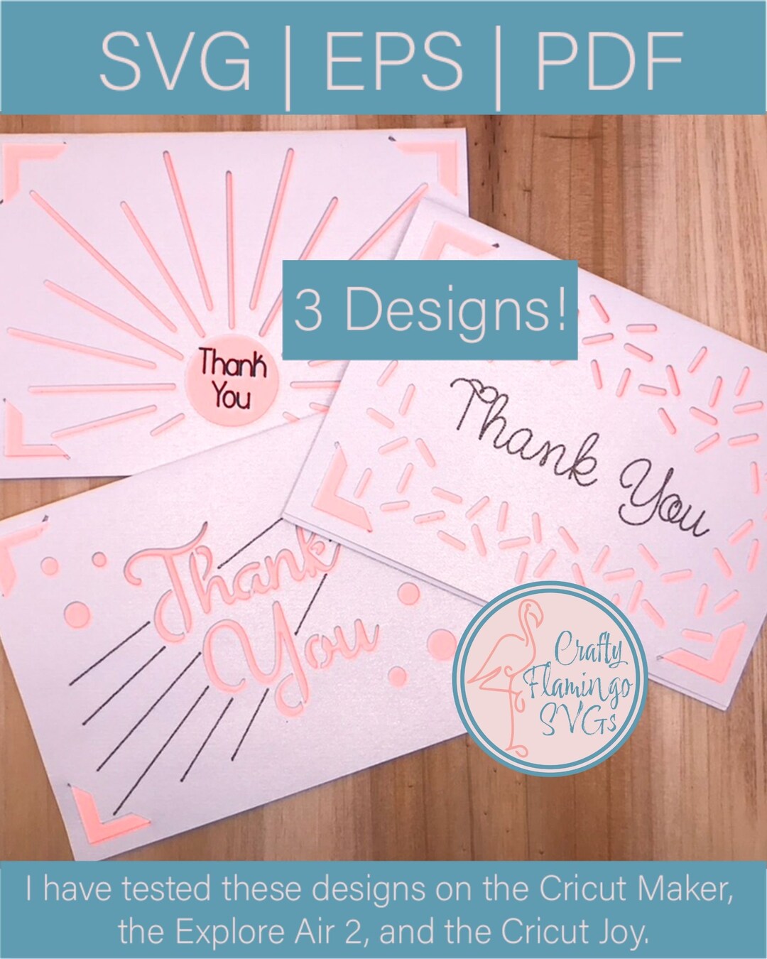 Easy Thank You Cards, Thank You Card Bundle, Thank You Card With