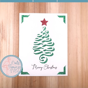 Cartão de árvore de Natal com envelope, Cartão de Natal com envelope SVG, Cartão Cricut fácil, Cartão de Natal Cricut Insert, Cartão de Natal divertido SVG