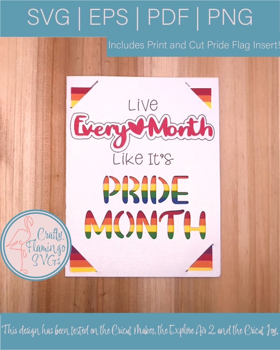Gay Pride Greeting Card Using my Cricut Explore 2 - with Mx
