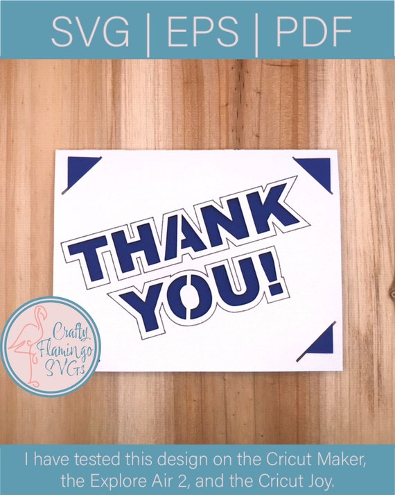 Easy Thank You Card, Versatile Thank You Card, Thank You Card With  Envelope, Thank You Insert Cards, Thank You Card Cricut, Easy Cricut Card 