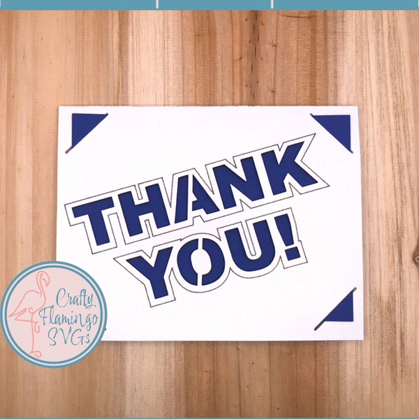 Easy Thank You Card, Versatile Thank You Card, Thank You Card with Envelope, Thank You Insert Cards, Thank You Card Cricut, Easy Cricut Card