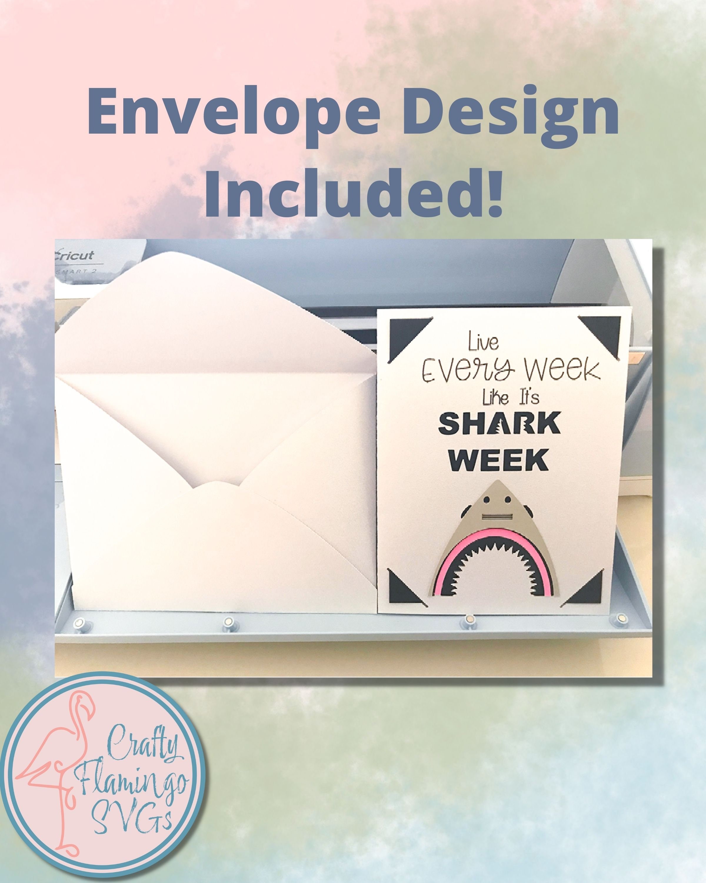 Shark Week Card, Shark Week SVG, Funny Encouragement Card, Card With ...