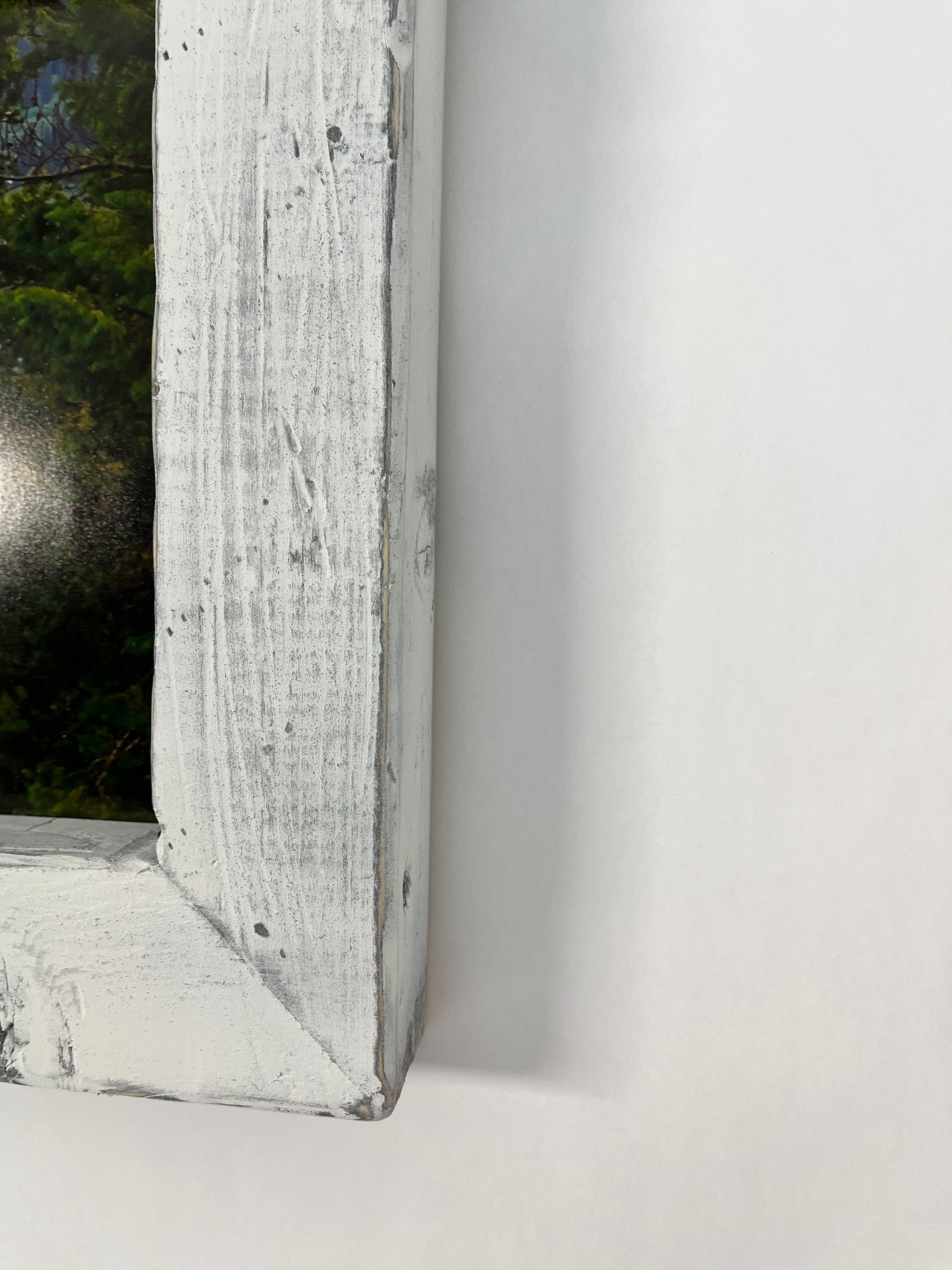 White Distressed Window Pane Picture Frame Featuring Photo of Etsy