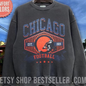 Chicago Football Vintage Style Comfort Colors Sweatshirt, Retro Chicago Football Sweatshirt, Chicago Fan Gift, Sunday Football Tee