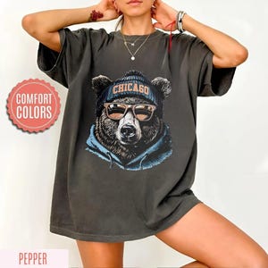 Chicago Football Vintage Style Comfort Colors T-Shirt, Retro Chicago Football T-Shirt, Chicago Fan Gift, Sunday Football
