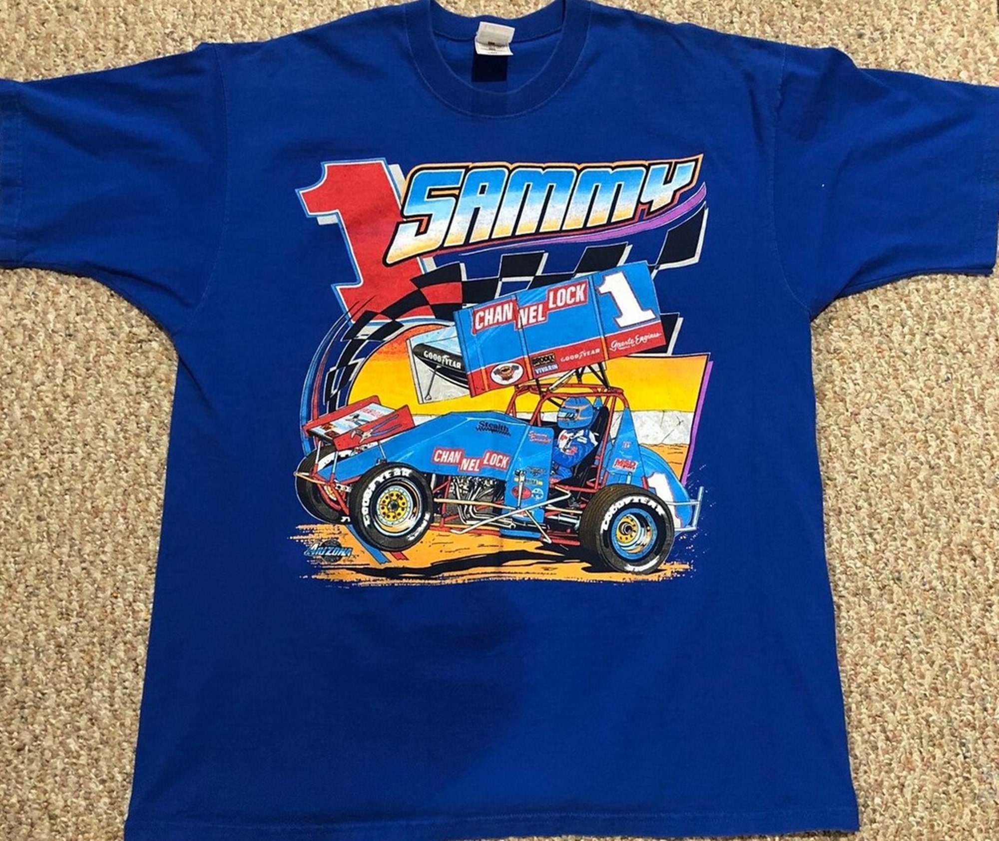 Vintage 1998 Sammy Swindell Channellock Sprint Car T-shirt