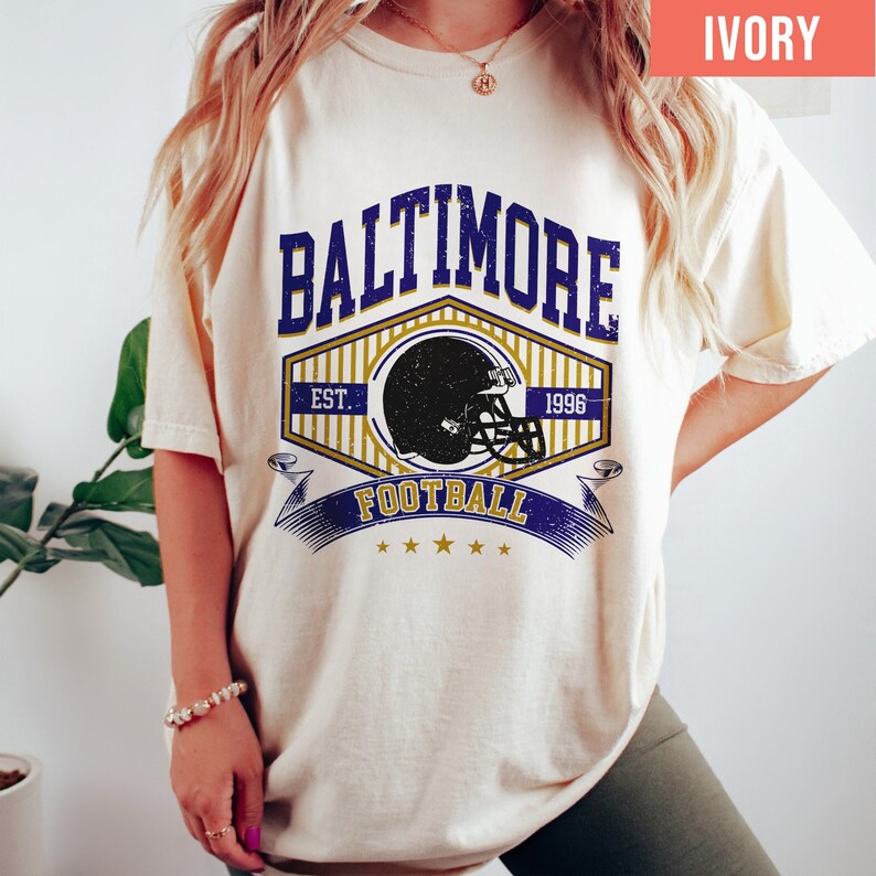 Baltimore Football Vintage Style Comfort Colors Sweatshirt, Retro
