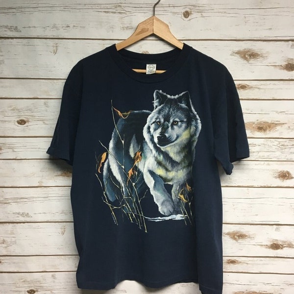 Vintage Wolf Shirt - Etsy