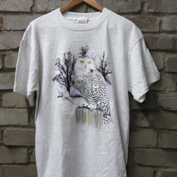 Vintage 80s Snowy Owl T-Shirt, Snowy Owl T-Shirt, Snowy Owl Lover Gift, Snowy Owl Fan Gifts, Snowy Owl Sweater, Snowy Owl Hoodie