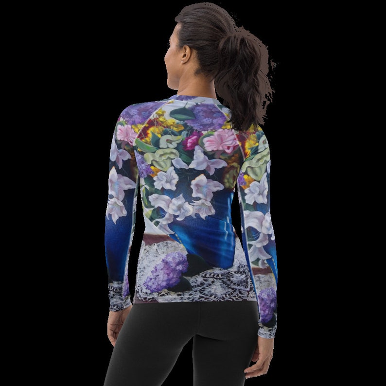 Vintage Blue Purple - Inspired By Harry Styles - Sustainably Made Women's Rash Guard