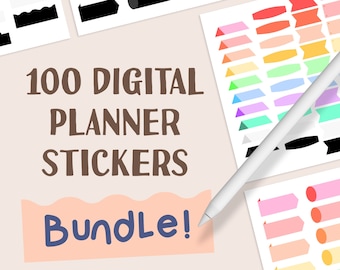 100 lustige digitale Planer Sticker - PNG Goodnotes Sticker (digitaler Download)