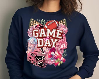 Game Day Bow PNG Clipart: Football Sublimation Design (Digital Download)