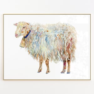Watercolour Sheep Art Print - Beautiful hand painted design printed sustainably