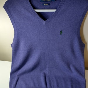 Ralph Lauren Purple Pima Sweater Vest...