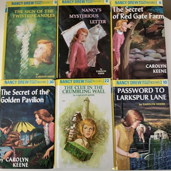 Collection vintage de 6 livres Nancy Drew 1973-1989