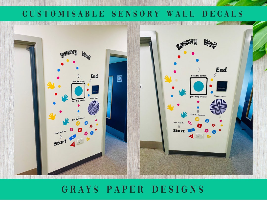 Sensory Track Wall Decals Customisable Deluxe Multicolour Educational