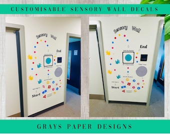 Sensory Track Wall Decals | Customisable Deluxe | Multicolour | Educational (40+ Individual Pieces) | Schools | Classroom | Nursery